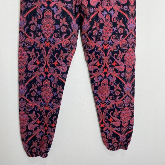 I.Am.Gia Tatiana 2.0 Jogger Sweatpants Black Paisley Black Purple Red - Picture 8 of 13